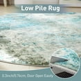 thumbnail image 6 of Carvapet Round Area Rug, Non-Slip Washable Circle Rug for Kitchen Bathroom Living Bedroom, Super Soft Absorbent Carpet Low Pile, 4ft, Teal, 6 of 7