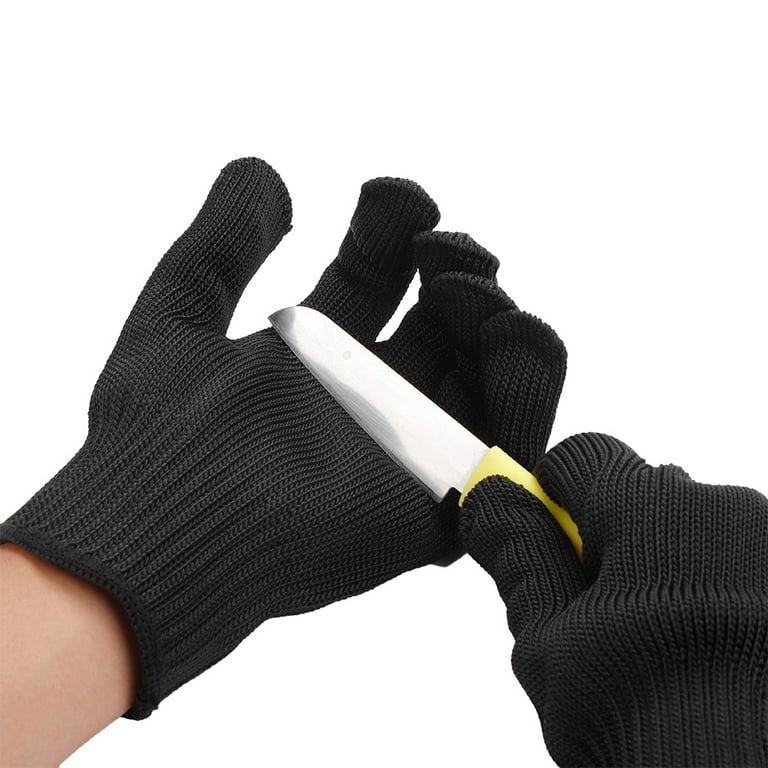 2pcs Stainless Steel Cut Resistant Anti-cut Glove Safety Work Protection  Tool Five Steel Wires