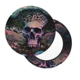 thumbnail image 2 of Bingfone Forest Mushroom Skull Padded Round Bar Stool Cover Cushion with Elastic Fabric Round Chair Seat - Forest Mushroom Skull, 2 of 7