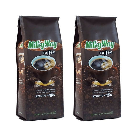Milky Way Caramel, Nougat & Chocolate Flavored Ground Coffee, 10 oz bag, 2-pack