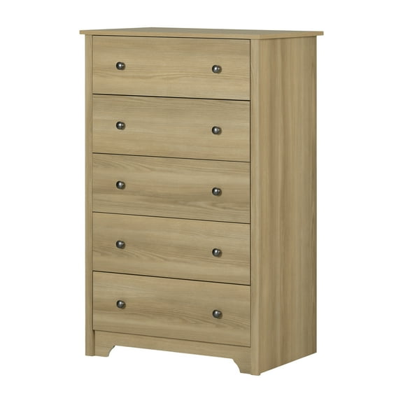 South Shore Vito Contemporary 5-Drawers Dresser Natural Ash