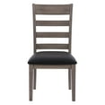 thumbnail image 4 of CorLiving New York Set of 2 Black Faux Leather Upholstered Seat Dining Room Chairs with Washed Gray Wood Legs - Perfect Kitchen & Dining Room Furniture Set, 4 of 12