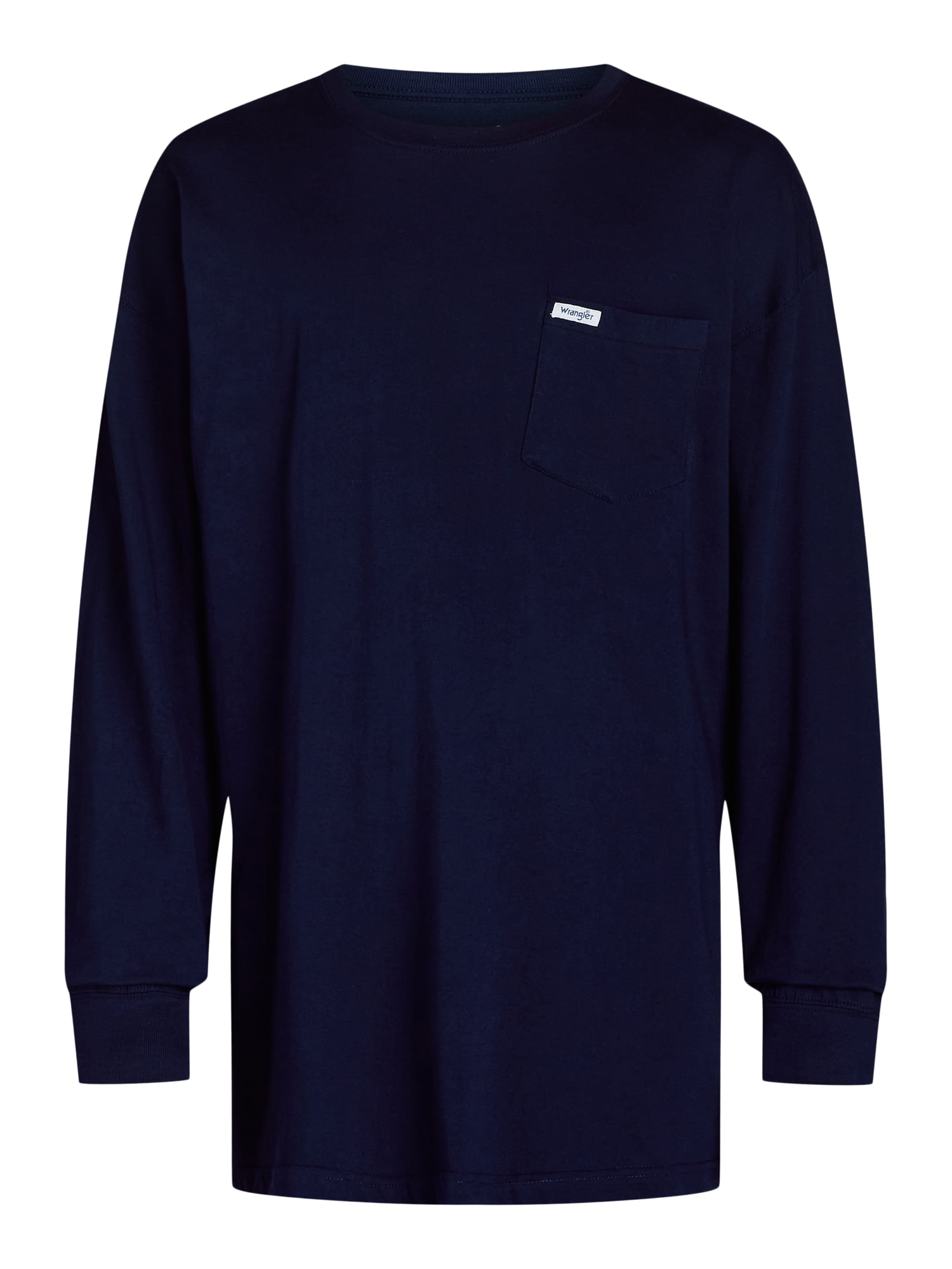 Wrangler Men’s Big and Tall Cotton Pocket Tee with Long Sleeves, Sizes 1XL-6XL