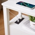thumbnail image 3 of Side Table with Charging Station, Narrow End Table with USB Ports and Outlets and 2 Drawers,Small Wood Bedside Table for LivingRoom,Bedroom, 3 of 7