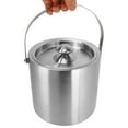 thumbnail image 3 of Cubo de hielo de acero inoxidable de 3 l con aislamiento de doble pared y tapa para cerveza y champán., 3 of 14