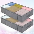thumbnail image 3 of BEADCEST 2Pcs Bedding Organiser Storage Non-Woven Cloth for Under Bed Use in Rectangular Shape, 3 of 5