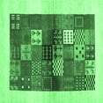 thumbnail image 1 of Ahgly Company Indoor Square Abstract Emerald Green Contemporary Area Rugs, 3' Square, 1 of 4