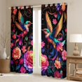 thumbnail image 2 of Homewish Animal Hummingbird Curtains Pack of 2 (42x84 Each) for Female Men Adults,Chic Floral Flowers Curtains Blackout,Spring Garden Bedroom Curtains,Super Cozy Room Decor, 2 of 6