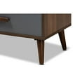 thumbnail image 7 of Baxton Studio Garrick Modern and Contemporary Two-Tone Grey and Walnut Brown Finished Wood 1-Drawer TV Stand, 7 of 7