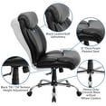 thumbnail image 4 of Flash Furniture Hercules Big & Tall LeatherSoft Swivel Office Chair with Full Headrest, Black, 4 of 14