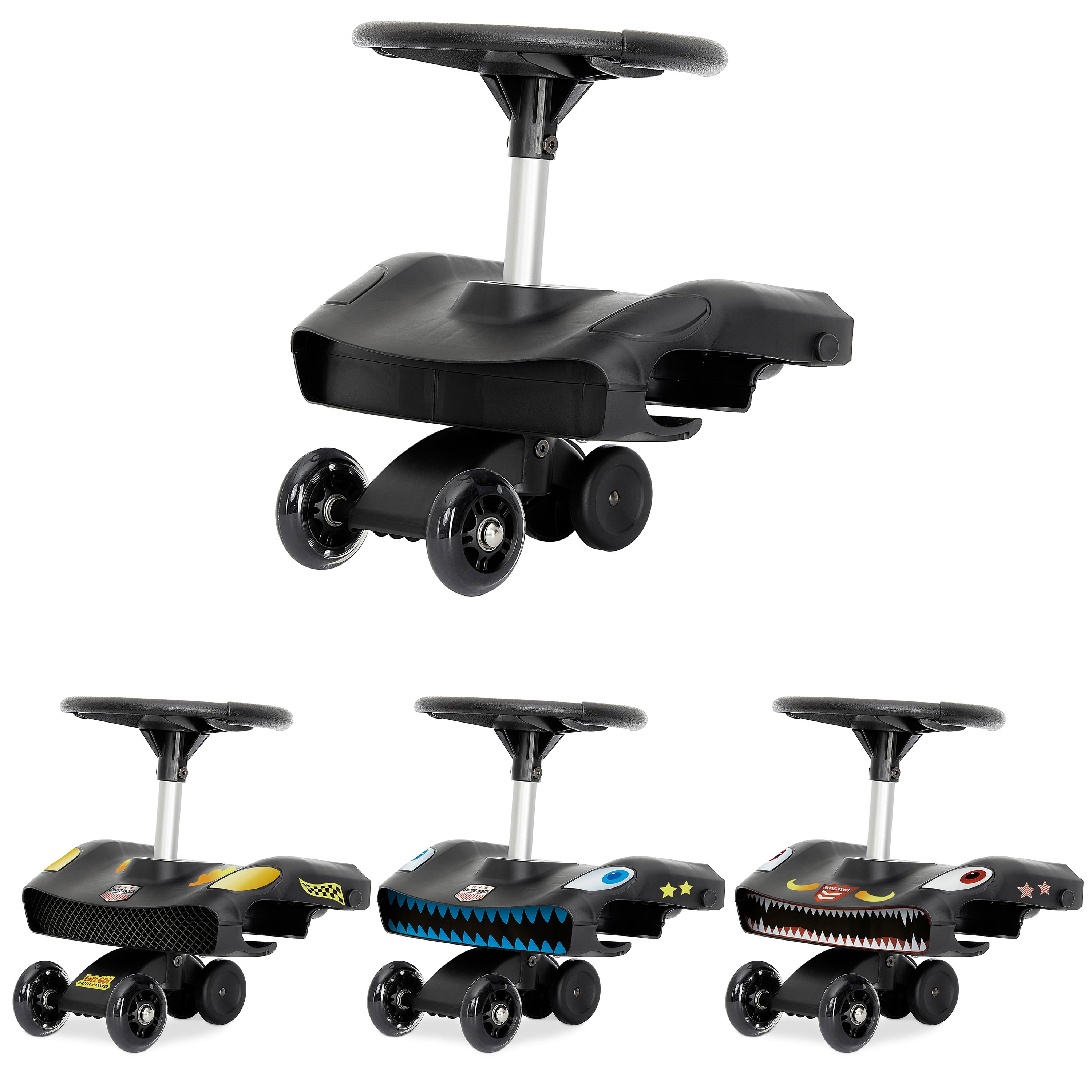 Evolur Cruise Swing Rider Scooter in Black