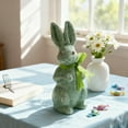 thumbnail image 6 of 2PCS Easter Decoration Sparkling Foam Bunny Figurine with Bow tie 8.6" Glitter Rabbit Tabletop Ornament for Easter Centerpieces Spring Home Office Table Decor, 6 of 7
