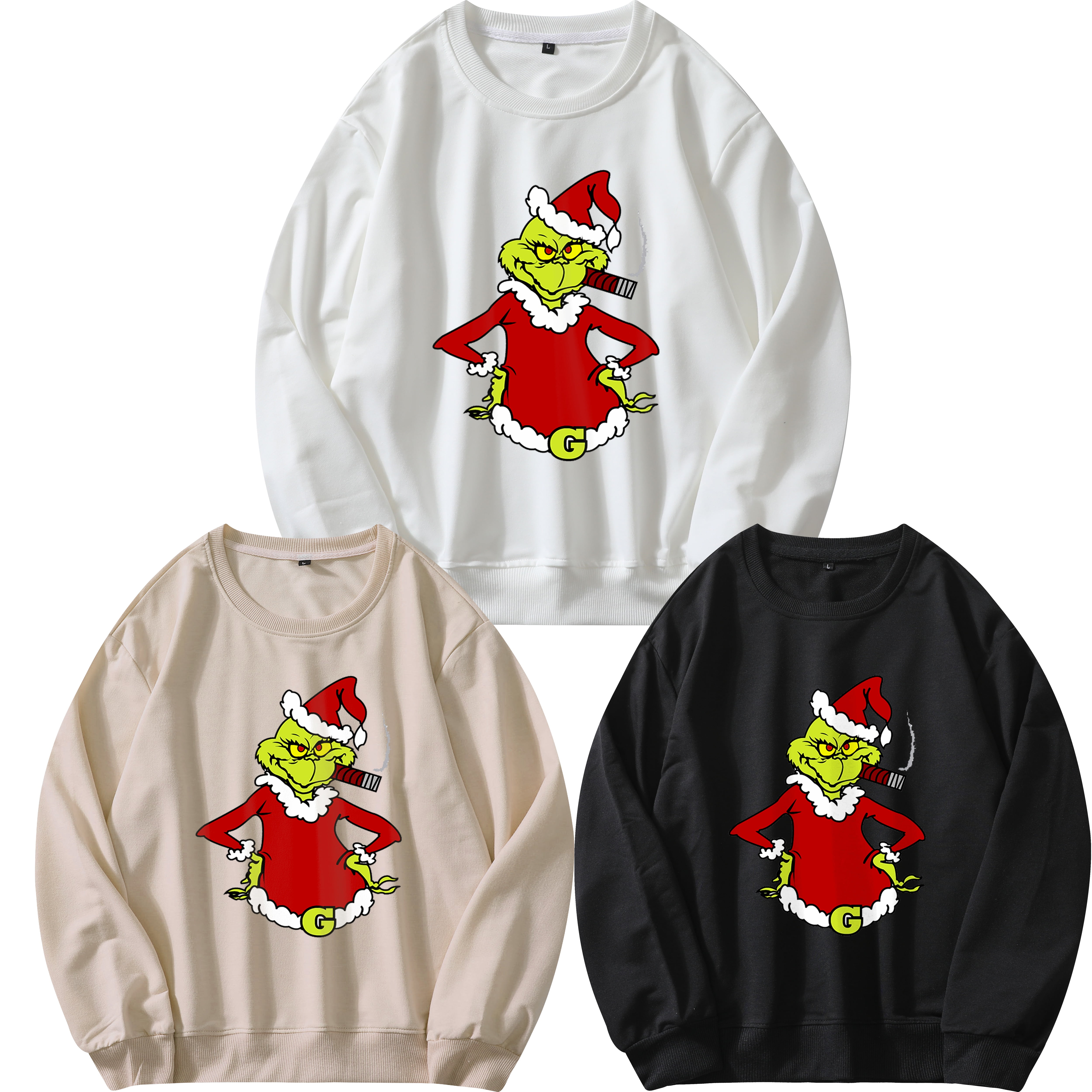 Men's Women's Christmas Grinch Black 