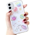 thumbnail image 1 of iPhone Cute Case Clear, Handmade Glitter Bling Sparkle Design Slim Soft TPU Pretty Phone Cover for Girls Women(iPhone 12(6.1inch)), 1 of 7
