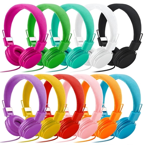GJX Kids Wired Headband Headphones, Fashion Hair Earphones for Tablet, Computer, and MP3 Players, 1.5m Cord with Clear Sound