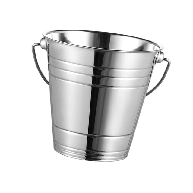 Xingzhi Seau à Glace en Acier Inoxydable Multiusage pour Restaurants Fêtes Réunions de Famille Argent 2000 ml