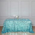 thumbnail image 2 of BalsaCircle 90" x 132" Big Payette Sequin Tablecloth Turquoise, 2 of 8