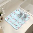 thumbnail image 7 of Ryvnso Flowers Bows Dish Drying Mat for Kitchen Countertop 18x24 Large Dish Pad Drainer Rack Dish Sink Mats, 7 of 7