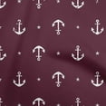thumbnail image 1 of oneOone Georgette Viscose Wine Fabric Nautical Craft Projects Decor Fabric Printed By The Yard 42 Inch Wide, 1 of 5