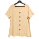 thumbnail image 4 of Xuyuer Women's Solid Color Loose Casual Button Round Neck Short Sleeved Top, 4 of 5