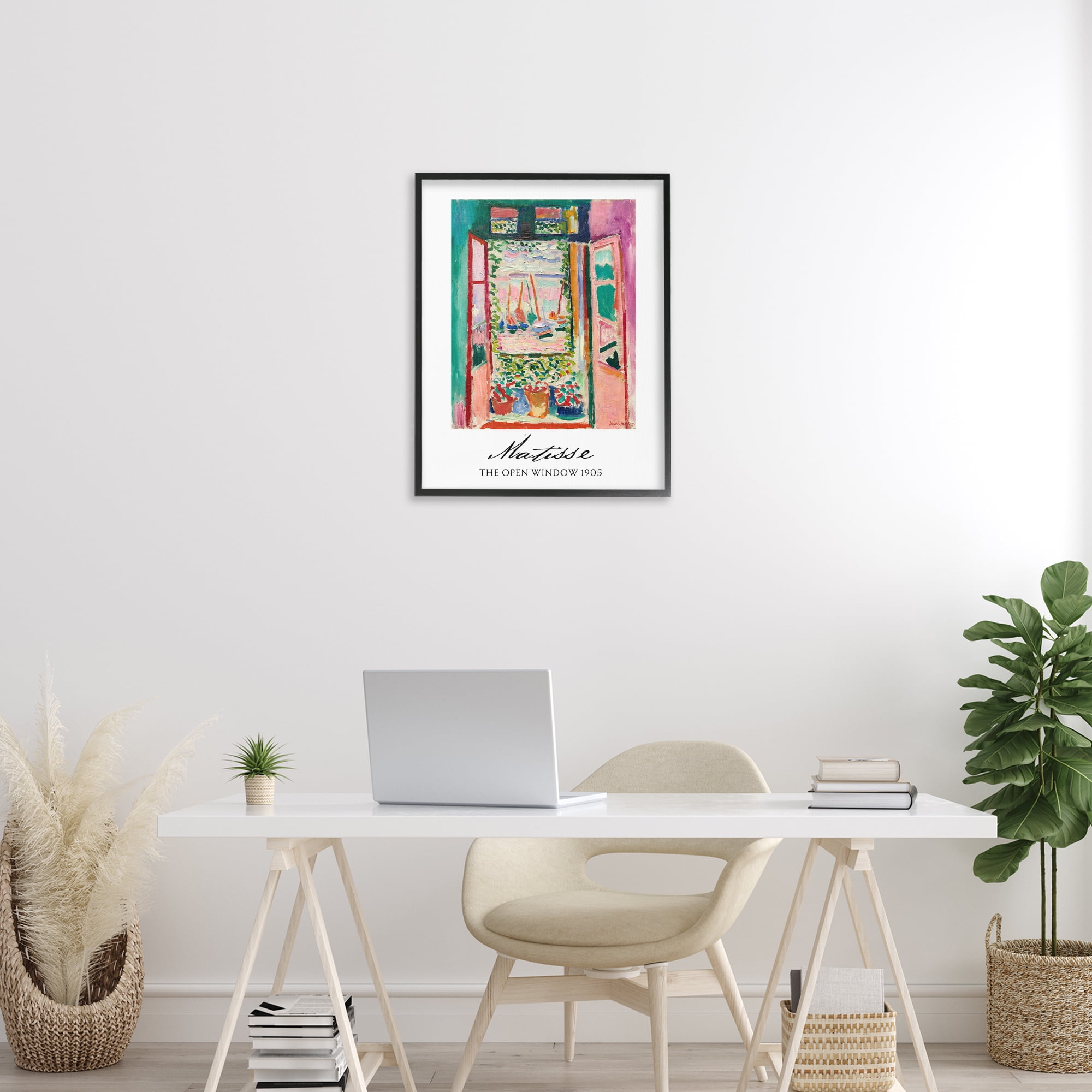 The Open Window Matisse Black Framed Giclee Art, design by Vintage Hustle