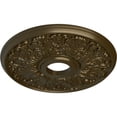 thumbnail image 3 of Ekena Millwork 16 1/2"OD x 3 5/8"ID x 1 1/8"P Apollo Ceiling Medallion (Fits Canopies up to 5 5/8"), Hand-Painted Brass, 3 of 6