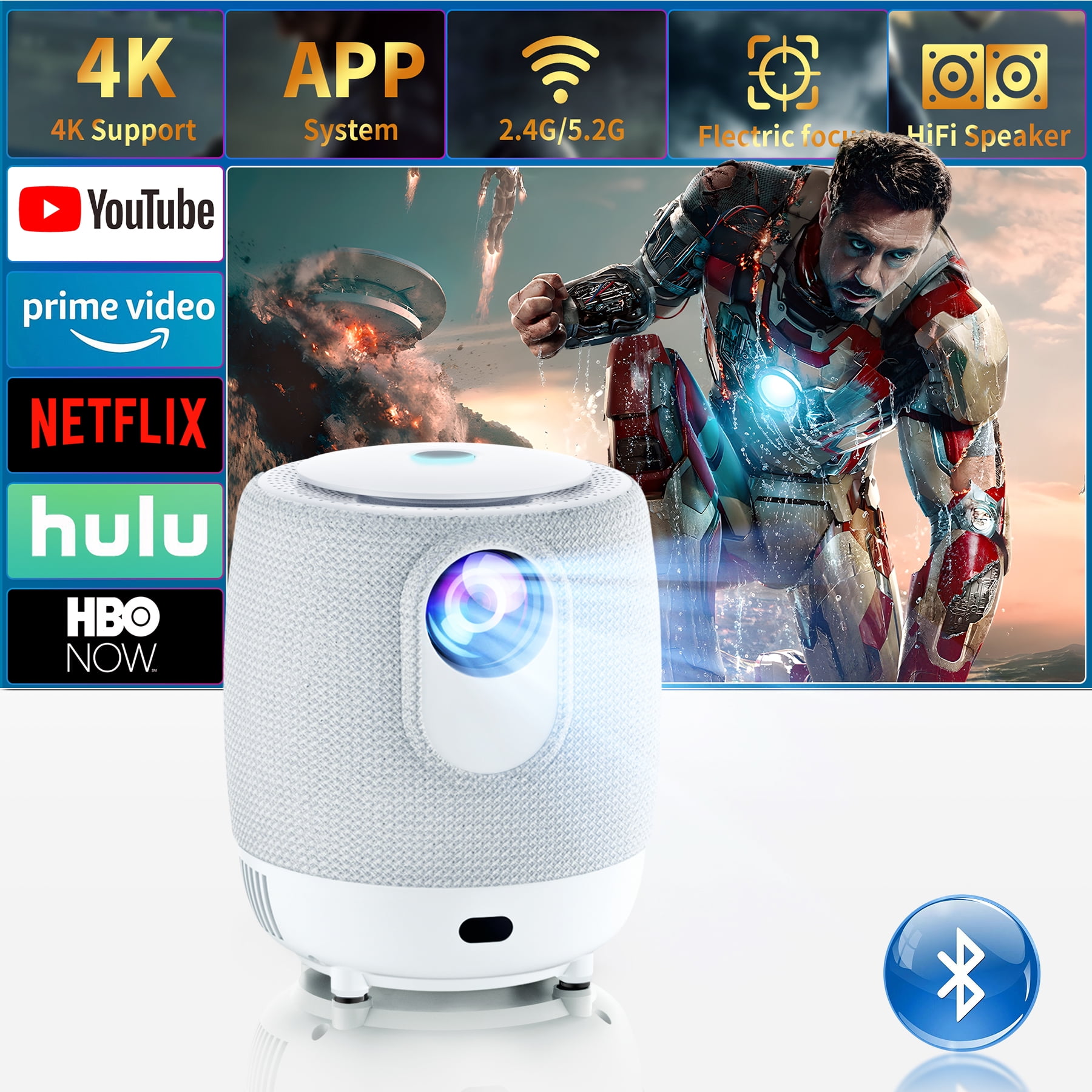 Nebula Capsule Smart Wi-Fi Mini Projector, Portable 100 Nebula Capsule Smart Wi-Fi Mini Projector, Portable 100