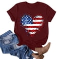 thumbnail image 3 of Youyipin Womens Tops Printed Round Neck Short Sleeve T-Shirt Top Shirt Summer Tops For Women, 3 of 4
