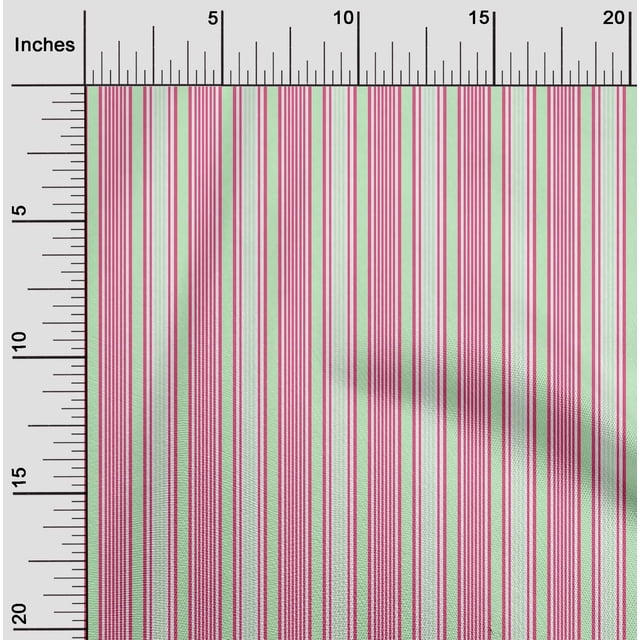 oneOone Cotton Poplin Fabric Multicolor Stripe Print Fabric By Yard 42 Inch Wide