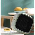 thumbnail image 3 of Portable Desktop Ceramic Fan Mini Heater Electric 450-800W - 2 Heat Settings Low Energy, Efficient, Overheat & Tip-Over Protection, 3 of 4