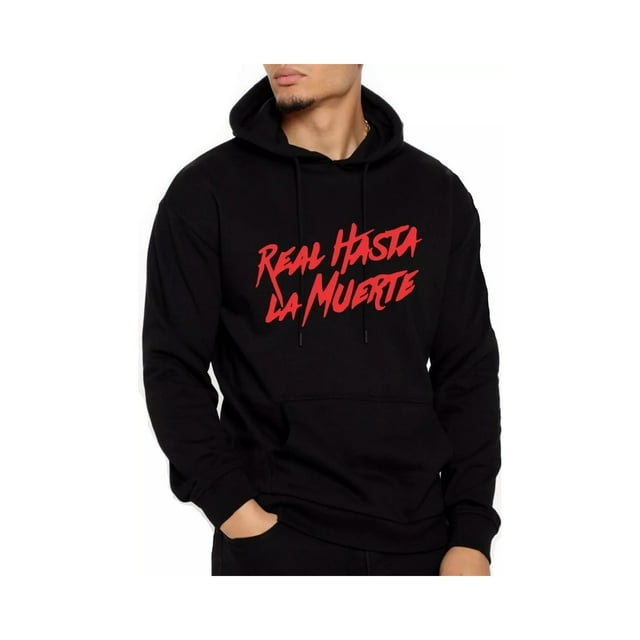 Jersey negro real Until Death Anuel AA de algodón para hombre