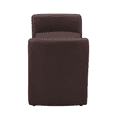 thumbnail image 5 of Casual End of Bed Bench, Simple Cat Claw Cloth Ottoman Entryway Bench with Solid Wood Frame, H-Shaped Upholstered Sofa Stool with Arms for Bedroom Living Room Hallway, Brown, 5 of 9