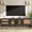 Black, variant on Rattan TV Stand for TVs up to 80, 70.8 Media Console Table with LED Lights, 3 Cabinets & 2 Drawers, MDF TV Cabinet for Living Room, Bedroom, Home Theatre, Black