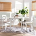 thumbnail image 3 of Pemberly Row Contemporary Wood Square Drop Leaf Table in White, 3 of 19