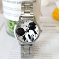 thumbnail image 2 of Reloj de acero con dibujos animados para niños y niñas, pulsera de cuarzo con diseño de Mickey Mouse y Minnie, ideal para regalo, 2024, 2 of 5