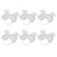 thumbnail image 1 of piezas de adornos navideños, tocado navideño, diadema de copo de nieve, suministros para fiestas navideñas para niños, color blanco, 1 of 5