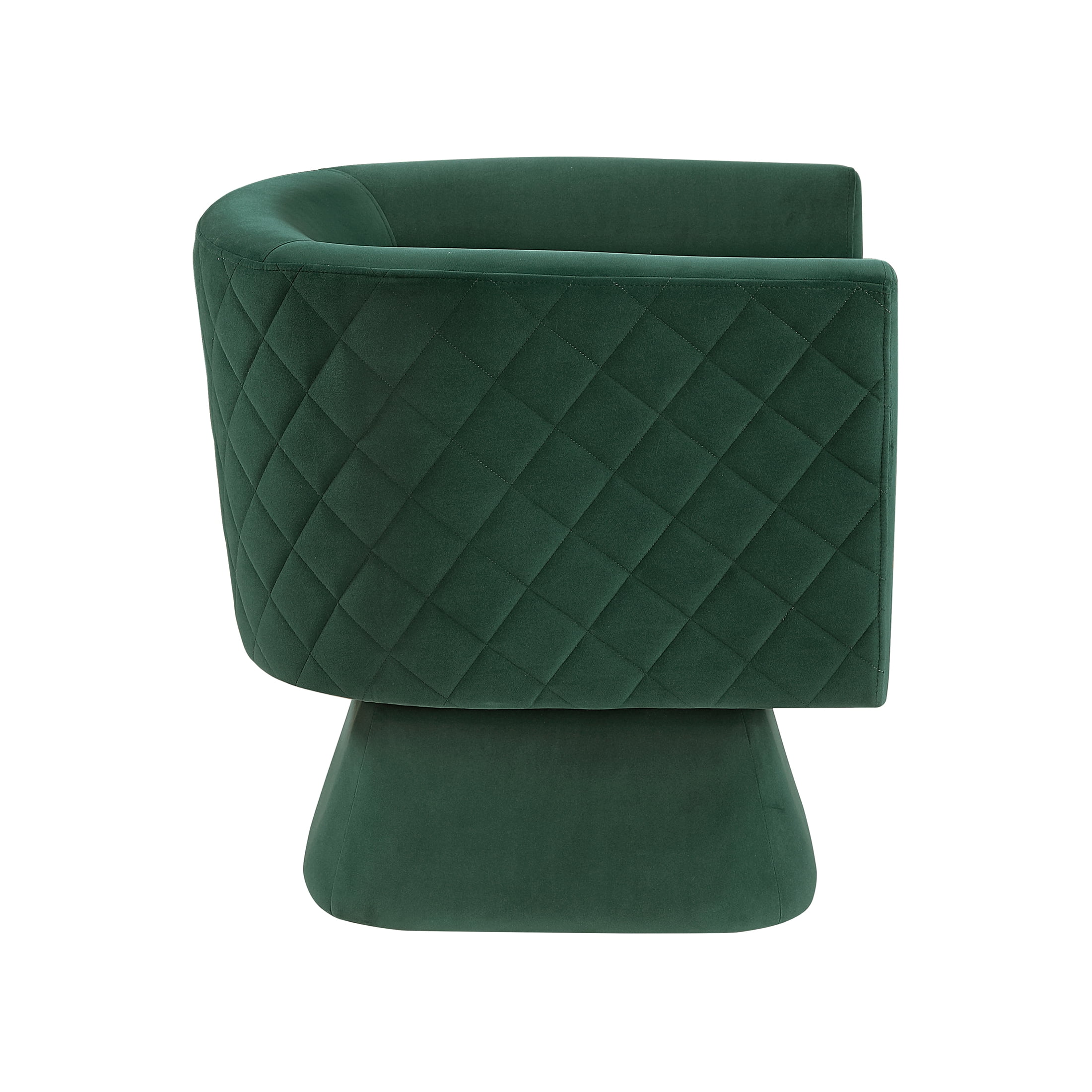 OakvillePark Valemont Velvet Swivel Barrel Chair, Green