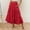Red, variant on DuoJiaJ Women's Mid Length Skirt With Pockets High Elasticity Waist Flowing Ruffles Casual Summer Bohemian Style A Line Skirt Skirts For Women Black L