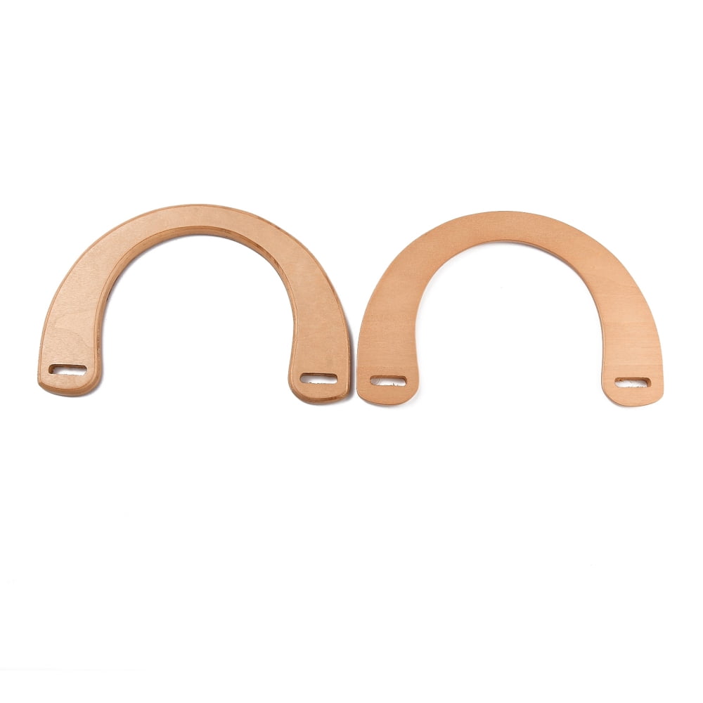 Wood bag Handles for bag Handles Replacement Accessories U-shaped BurlyWood 185x125x9mm Hole: 22.5x6mm