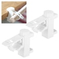 thumbnail image 3 of Fugacal Support de Tige de Rideau, Support de Poteau de Tige de Rideau Organisateur de Cintre de Suspension Polyvalent de Pince de Tige 1KG-2.5KG Capacité de Charge, Pince de Support de Tige, 3 of 8
