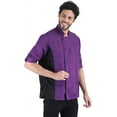 thumbnail image 3 of Unisex Asymmetrical Violet Color Chef Coat Jacket with Side mesh for All kind of Chefs XL Size, 3 of 4