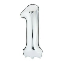 34" Silver Number 1 Foil Balloon, by Way To Celebrate