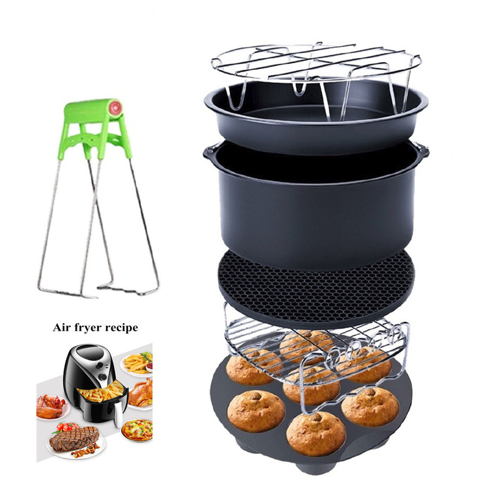 Miiottaa Air Fryer Accessories XL Fit all 3.2QT - 5.3QT Air Fryer BPA Free Dishwasher Safe Nonstick Coating 6-8 inch Deep Fryer