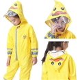 thumbnail image 3 of Kids Button Rain Suit All-in-one Waterproof Puddle Suits Hooded Raincoat Jumpsuit, 3 of 5