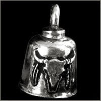 BUFFALO SKULL Gremlin Bell biker harley motorcycle good luck charm