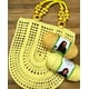 thumbnail image 4 of Bolso grande de mano para mujer con asa, de 9 colores, con accesorios para manualidades, cuerda de nailon tejida con cuentas, 4 of 5