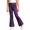 Purple, variant on CPNG Girls Leopard Print Flare Pants Elastic Waist Slim Fit Bell‑Bottom Trousers Casual Pants for Kids Daily Outdoor Wear