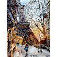 thumbnail image 1 of (LP699) Pintura Al Óleo París Llena Diamantes Serie Abstracta Calle Resina 30*40CM, 1 of 9