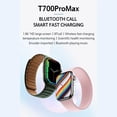thumbnail image 3 of Smartwatch Reloj Inteligente T700 Pro Max Fralugio Hd Nfc Negro Fralugio Lujo, 3 of 7