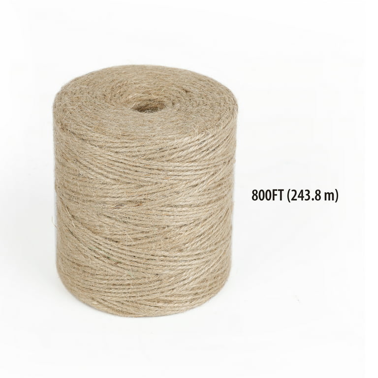 Hyper Tough 800' Jute Twine Natural, Biodegradable, Gift for Mom, Size: 800 inch